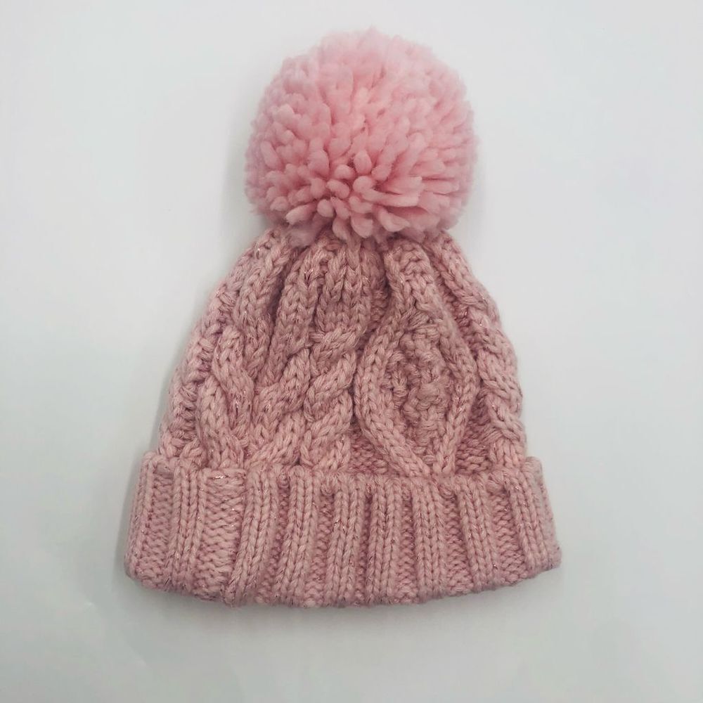 Brand New Baby Gap Pink Knitted Beanie Size Small/ Medium For Baby Girl‎